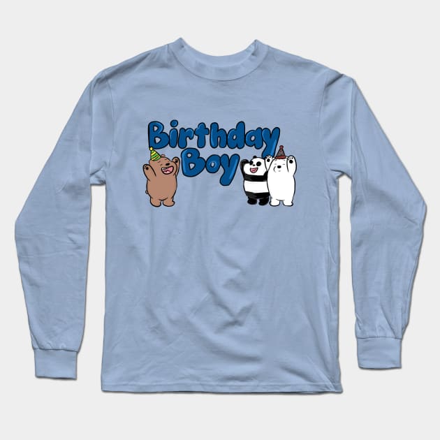 Birthday Boy Bears Long Sleeve T-Shirt by RoserinArt